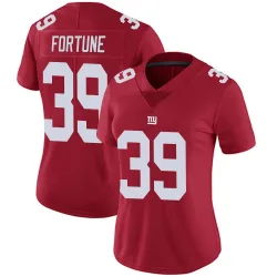 Women's O'Donnell Fortune New York Giants No.39 Limited Alternate Vapor Untouchable Jersey - Red