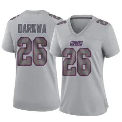 Women's Orleans Darkwa New York Giants No.26 Game Atmosphere Fashion Jersey - Gray