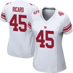 Women's Patrick Ricard New York Giants No.45 Game Jersey - White