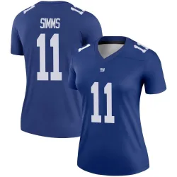 Women's Phil Simms New York Giants No.11 Legend Jersey - Royal