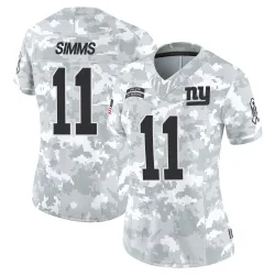 Women's Phil Simms New York Giants No.11 Limited 2024 Salute to Service Jersey - Arctic Camo