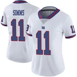 Women's Phil Simms New York Giants No.11 Limited Color Rush Jersey - White