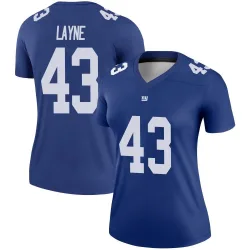 Women's Raheem Layne New York Giants No.43 Legend Jersey - Royal
