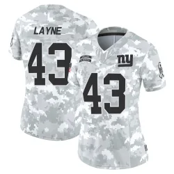 Women's Raheem Layne New York Giants No.43 Limited 2024 Salute to Service Jersey - Arctic Camo