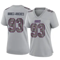 Women's Rakeem Nunez-Roches New York Giants No.93 Game Atmosphere Fashion Jersey - Gray