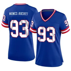 Women's Rakeem Nunez-Roches New York Giants No.93 Game Classic Jersey - Royal