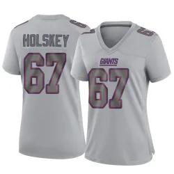 Women's Reid Holskey New York Giants No.67 Game Atmosphere Fashion Jersey - Gray