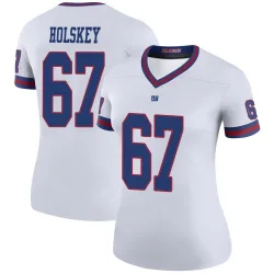 Women's Reid Holskey New York Giants No.67 Legend Color Rush Jersey - White