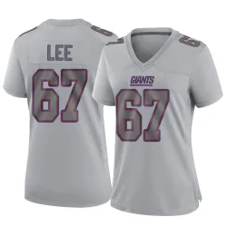 Women's Ricky Lee New York Giants No.67 Game Atmosphere Fashion Jersey - Gray
