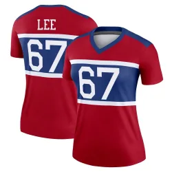 Women's Ricky Lee New York Giants No.67 Legend Century Alternate Jersey - Red