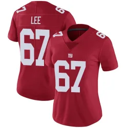 Women's Ricky Lee New York Giants No.67 Limited Alternate Vapor Untouchable Jersey - Red