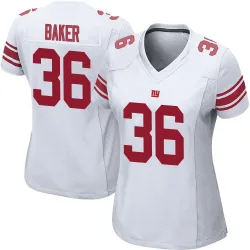 Women's Rushawn Baker New York Giants No.36 Game Jersey - White