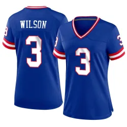Women's Russell Wilson New York Giants No.3 Game Classic Jersey - Royal