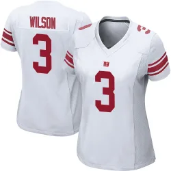 Women's Russell Wilson New York Giants No.3 Game Jersey - White