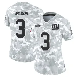 Women's Russell Wilson New York Giants No.3 Limited 2024 Salute to Service Jersey - Arctic Camo