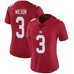 Women's Russell Wilson New York Giants No.3 Limited Alternate Vapor Untouchable Jersey - Red