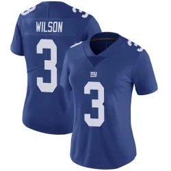 Women's Russell Wilson New York Giants No.3 Limited Team Color Vapor Untouchable Jersey - Royal
