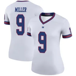 Women's Ryan Miller New York Giants No.9 Legend Color Rush Jersey - White