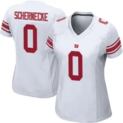 Women's Ryan Schernecke New York Giants No.0 Game Jersey - White