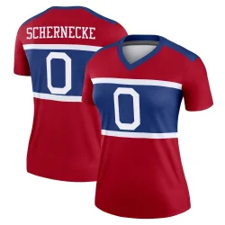 Women's Ryan Schernecke New York Giants No.0 Legend Century Alternate Jersey - Red