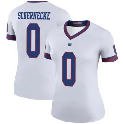 Women's Ryan Schernecke New York Giants No.0 Legend Color Rush Jersey - White