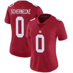 Women's Ryan Schernecke New York Giants No.0 Limited Alternate Vapor Untouchable Jersey - Red