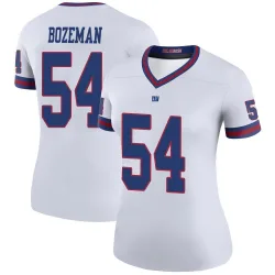 Women's Swayze Bozeman New York Giants No.54 Legend Color Rush Jersey - White