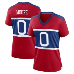 Women's TJ Moore New York Giants No.0 Game Century Alternate Jersey - Red
