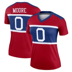 Women's TJ Moore New York Giants No.0 Legend Century Alternate Jersey - Red