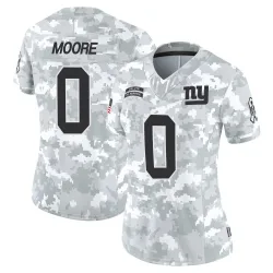Women's TJ Moore New York Giants No.0 Limited 2024 Salute to Service Jersey - Arctic Camo