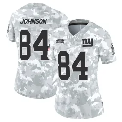 Women's Theo Johnson New York Giants No.84 Limited 2024 Salute to Service Jersey - Arctic Camo