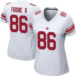 Women's Thomas Fidone II New York Giants No.86 Game Jersey - White