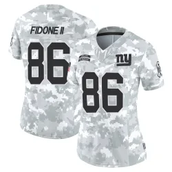 Women's Thomas Fidone II New York Giants No.86 Limited 2024 Salute to Service Jersey - Arctic Camo