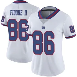 Women's Thomas Fidone II New York Giants No.86 Limited Color Rush Jersey - White