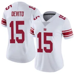 Women's Tommy DeVito New York Giants No.15 Limited Vapor Untouchable Jersey - White