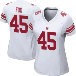 Women's Tomon Fox New York Giants No.45 Game Jersey - White