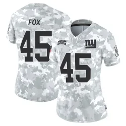 Women's Tomon Fox New York Giants No.45 Limited 2024 Salute to Service Jersey - Arctic Camo