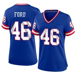 Women's Trace Ford New York Giants No.46 Game Classic Jersey - Royal