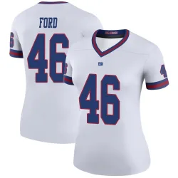 Women's Trace Ford New York Giants No.46 Legend Color Rush Jersey - White