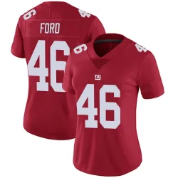 Women's Trace Ford New York Giants No.46 Limited Alternate Vapor Untouchable Jersey - Red