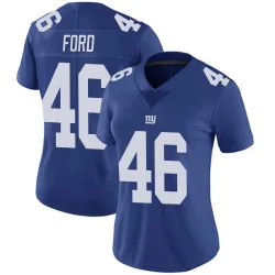 Women's Trace Ford New York Giants No.46 Limited Team Color Vapor Untouchable Jersey - Royal