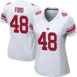 Women's Trace Ford New York Giants No.48 Game Jersey - White