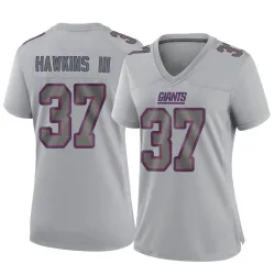 Women's Tre Hawkins III New York Giants No.37 Game Atmosphere Fashion Jersey - Gray
