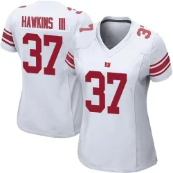 Women's Tre Hawkins III New York Giants No.37 Game Jersey - White