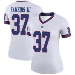 Women's Tre Hawkins III New York Giants No.37 Legend Color Rush Jersey - White