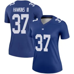 Women's Tre Hawkins III New York Giants No.37 Legend Jersey - Royal