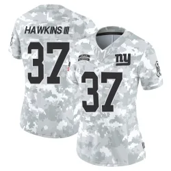 Women's Tre Hawkins III New York Giants No.37 Limited 2024 Salute to Service Jersey - Arctic Camo