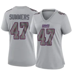Women's Ty Summers New York Giants No.47 Game Atmosphere Fashion Jersey - Gray