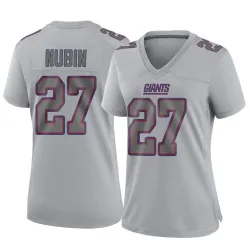 Women's Tyler Nubin New York Giants No.27 Game Atmosphere Fashion Jersey - Gray
