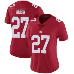 Women's Tyler Nubin New York Giants No.27 Limited Alternate Vapor Untouchable Jersey - Red